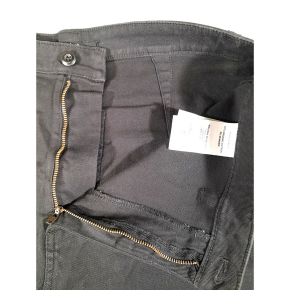 Quince Organic Stretch Cotton Twill Wide-Leg Crop Pant Black Size 32 NWT - Picture 9 of 13